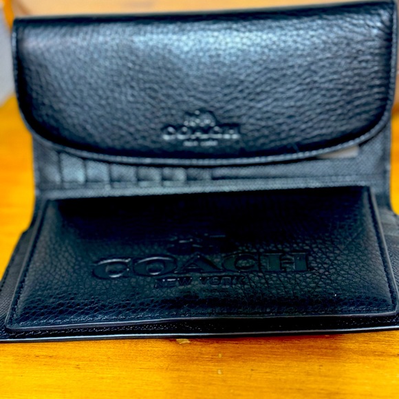 Authentic Coach Long Checkbook Wallet Black - Picture 2 of 2